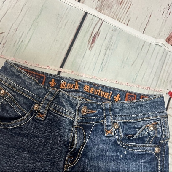 ROCK REVIVAL JEANS “Patti” boot western boho Vintage 90s Y2K Sz 28 *altered - Picture 3 of 13